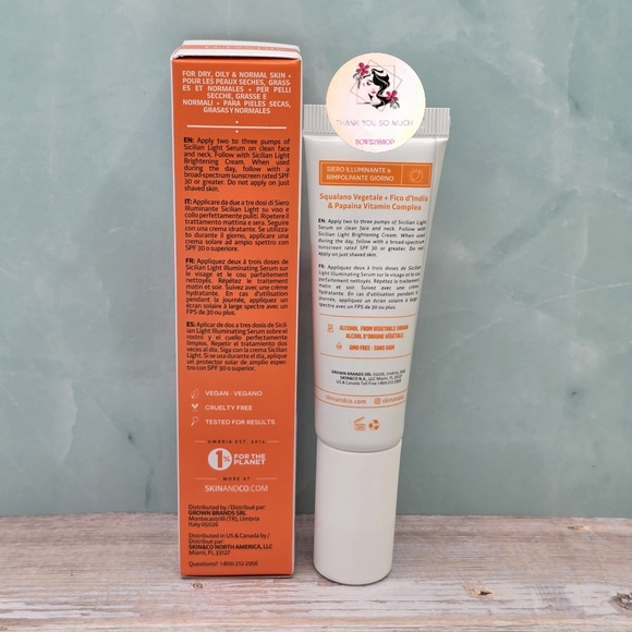 Skin & Co Sicilian Light Plump & Illuminate Face Serum 1 fl oz/ 30 ml New In Box - Picture 6 of 8